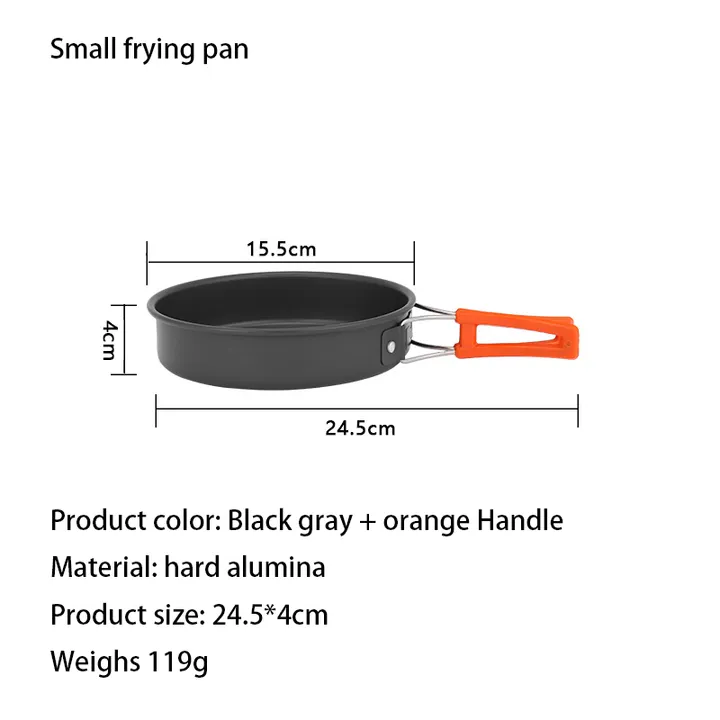 محمول 2 3 شخص غير لاصق-مقلية تخييم . Portable 2 3 Person Non-Stick Compact Flat Camping