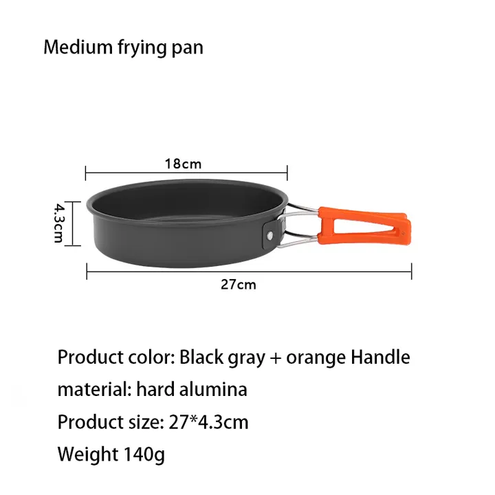 محمول 2 3 شخص غير لاصق-مقلية تخييم . Portable 2 3 Person Non-Stick Compact Flat Camping