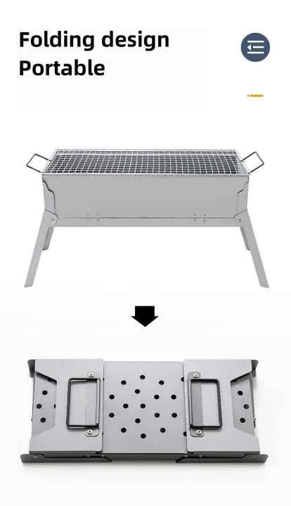 شواية على شكل فحم على الطاولة -Charcoal Table Top Grill Meat Vegetable BBQ