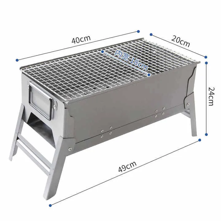 شواية على شكل فحم على الطاولة -Charcoal Table Top Grill Meat Vegetable BBQ