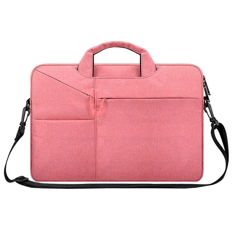 15.6 Inch Laptop Handbag With Hidden Strap And Suitcase Belt - Waterproof And Tear-Resistant