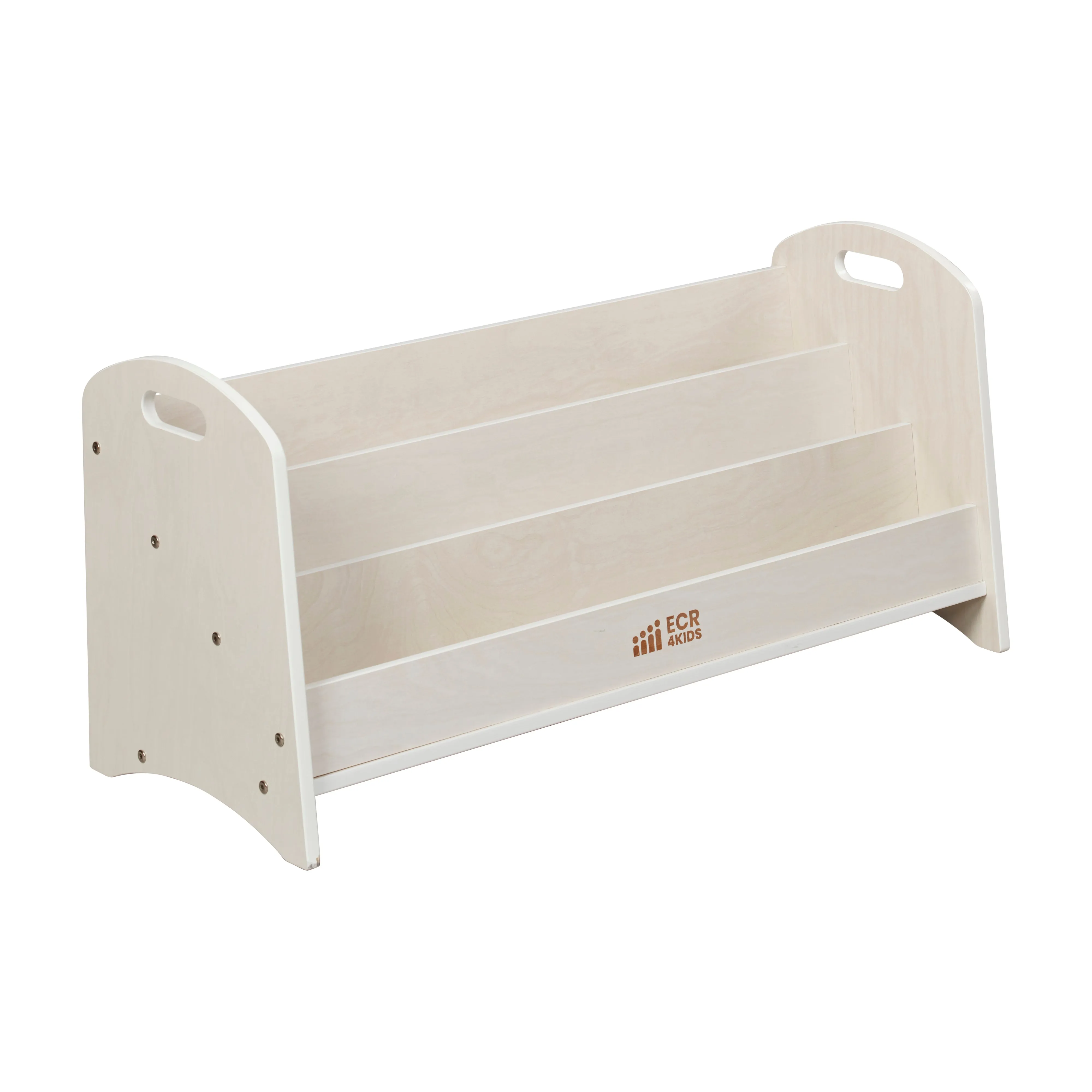 3-Shelf Floor Book Display with Handles, Beginner Bookshelf
