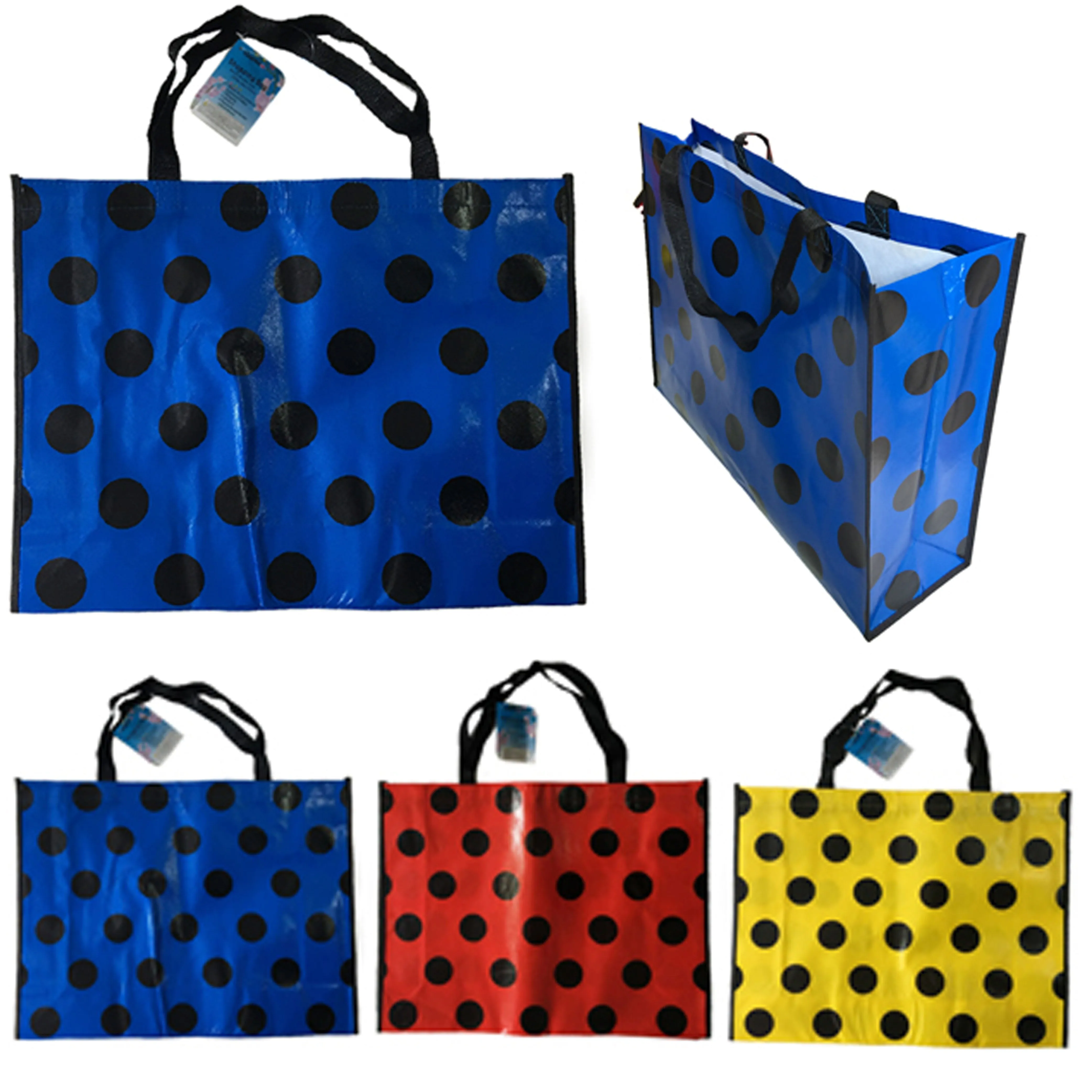 4 Pc Reusable Grocery Shopping Bag Large Laundry Durable Tote Eco Friendly 20"