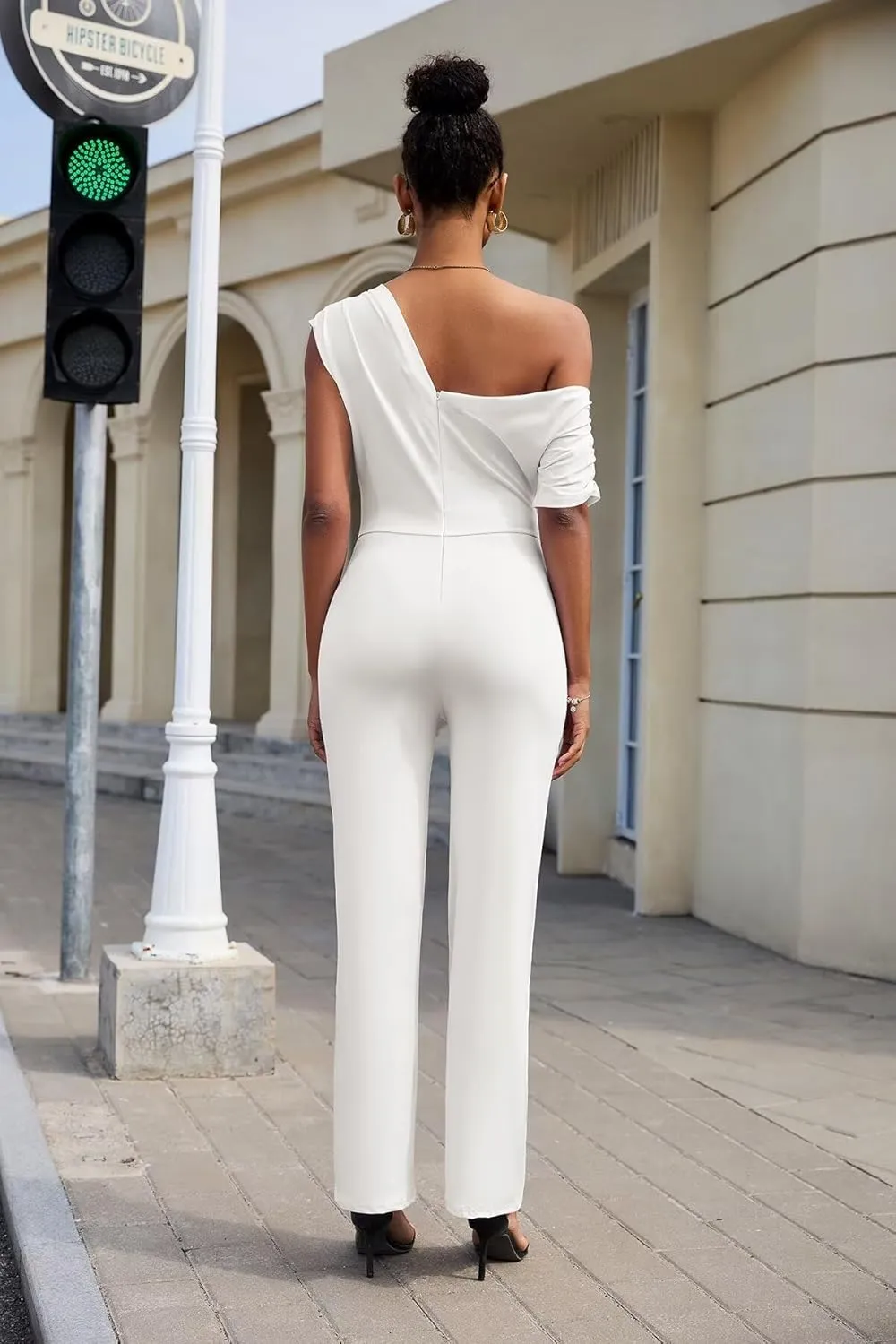 acelyn Elegant Jumpsuit for Women Dressy Casual Off Shoulder Wide Leg Pant Suit One Piece Outfits