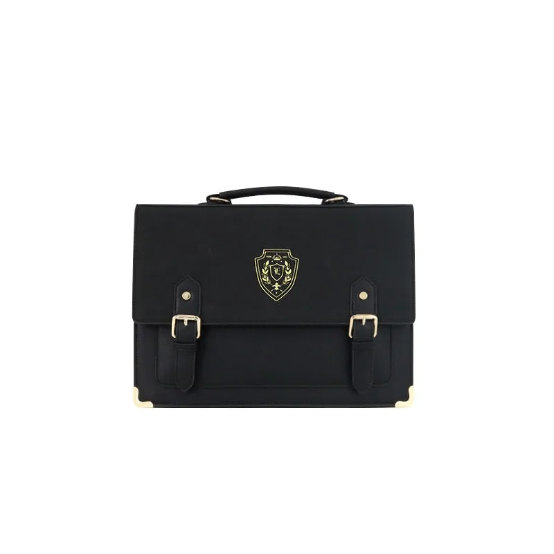 Back to school Students Backpacks Schoolbag Double Shoulder Bag Crossbody Bag Female Students Handbag Retro Messenger Bag Uniform Bag