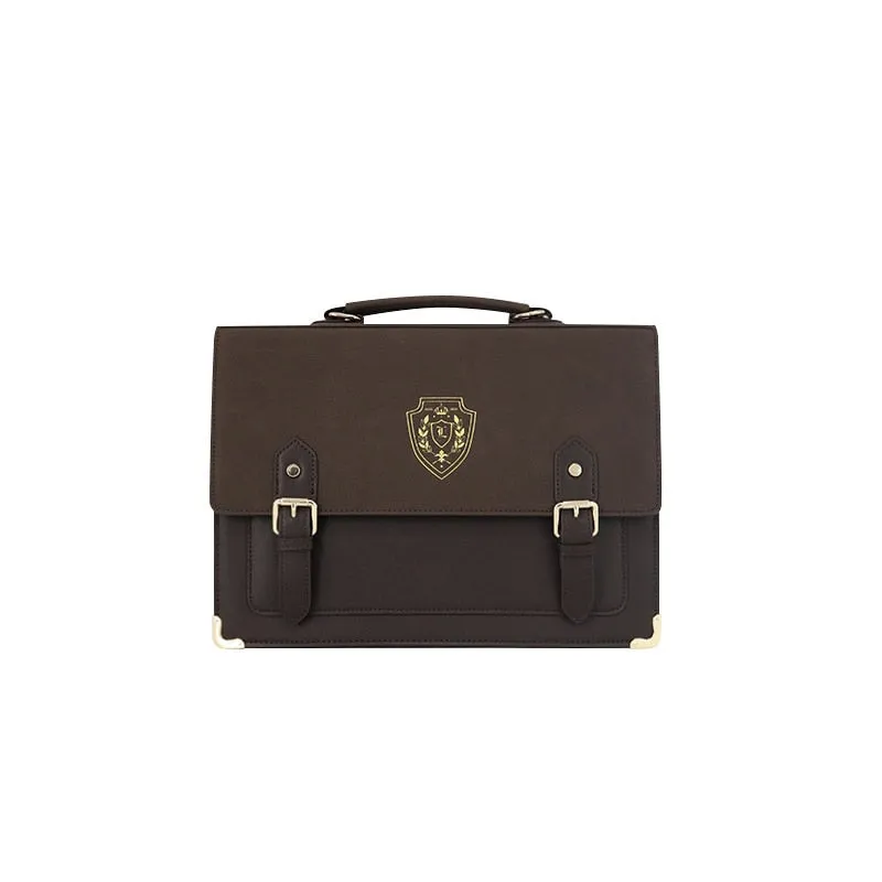 Back to school Students Backpacks Schoolbag Double Shoulder Bag Crossbody Bag Female Students Handbag Retro Messenger Bag Uniform Bag