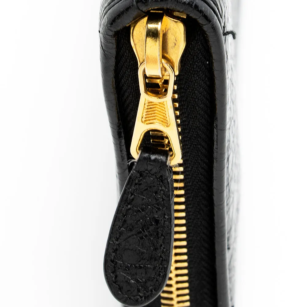 Balenciaga Leather Zip Around Wallet - FINAL SALE (SHF-18683)