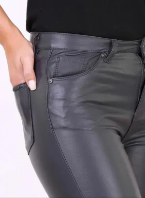 Cara Coated Jean Charcoal