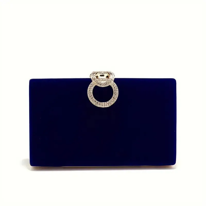 Clutch Diamante Circles Navy