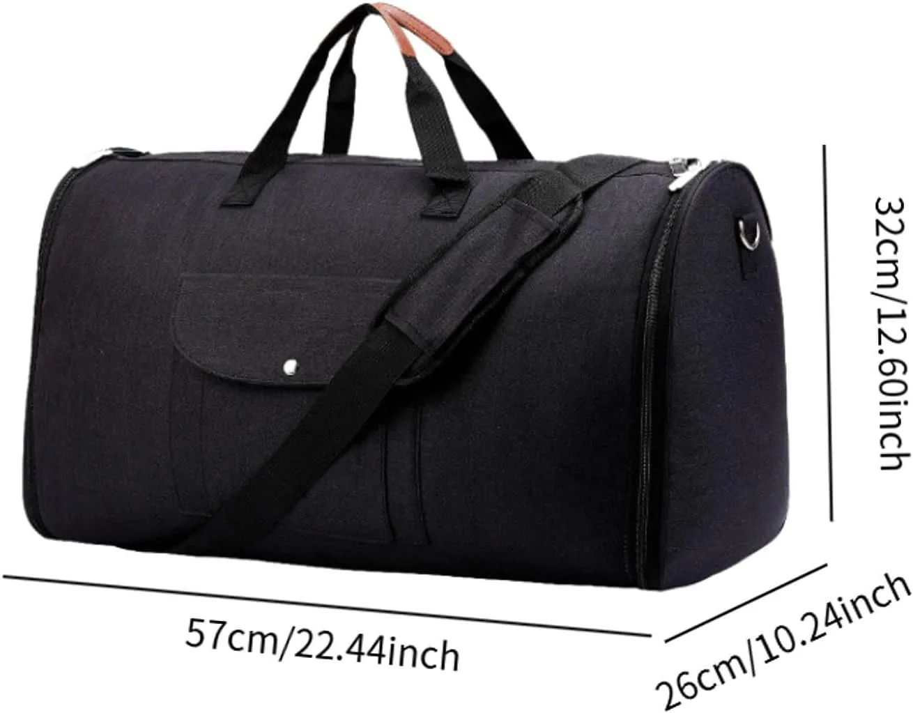 Garment Duffle Bag Suit Bag Garment Bag Overnight Bag Carry on Bag Multipurpose Waterproof Large Tote Luggage Bag Travel Bag, Black