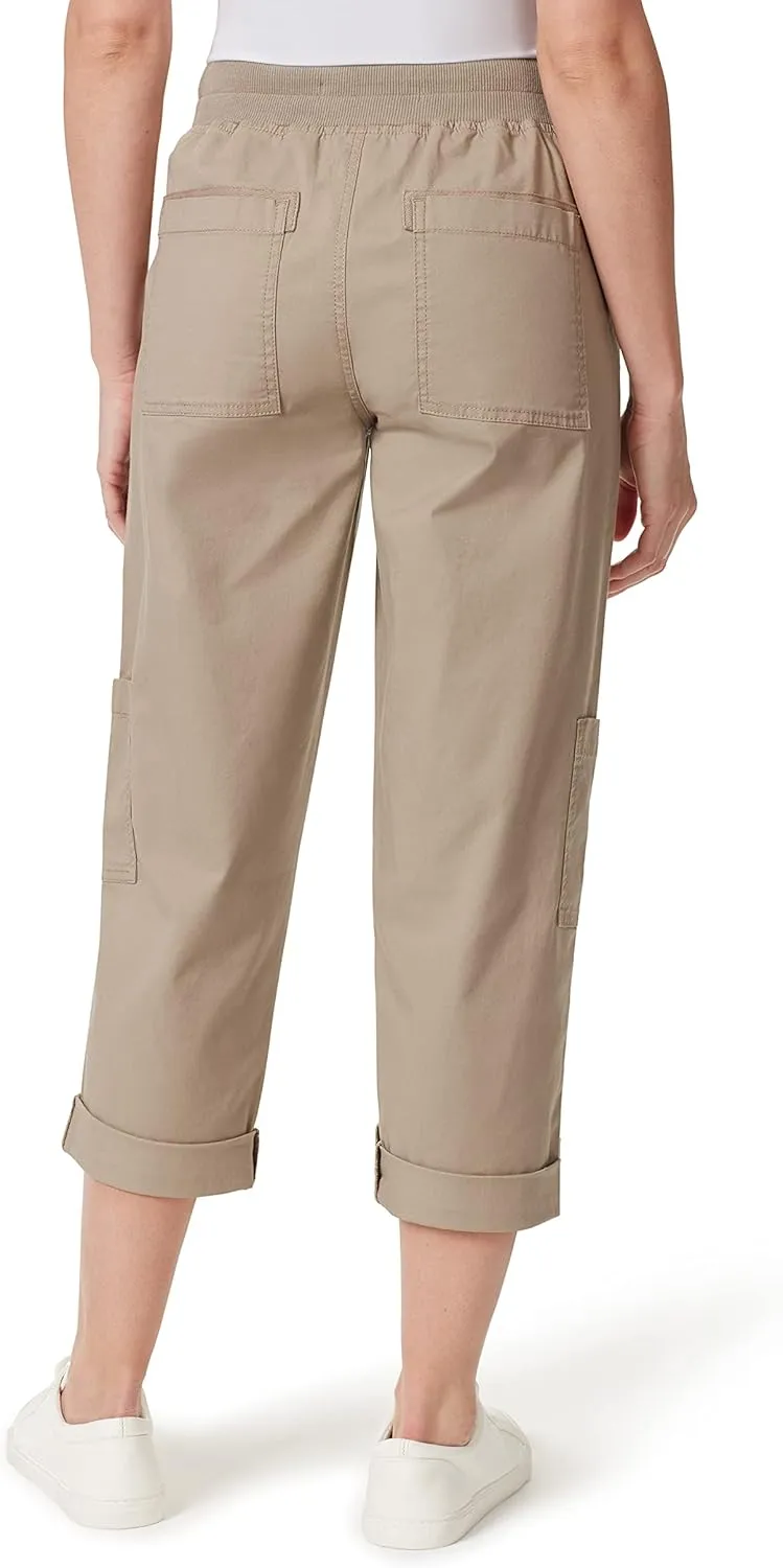 Gloria Vanderbilt Women's Pull on Drawstring Cargo Capri