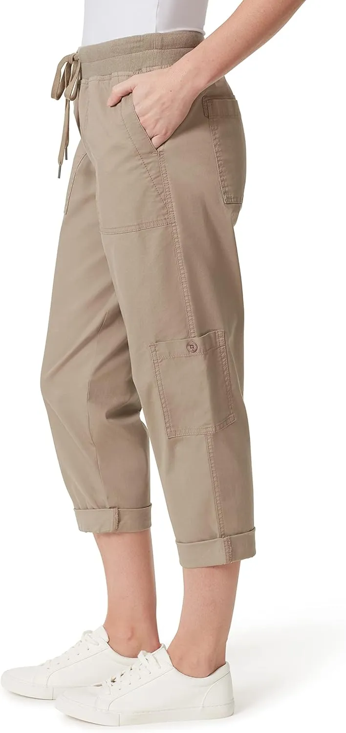 Gloria Vanderbilt Women's Pull on Drawstring Cargo Capri