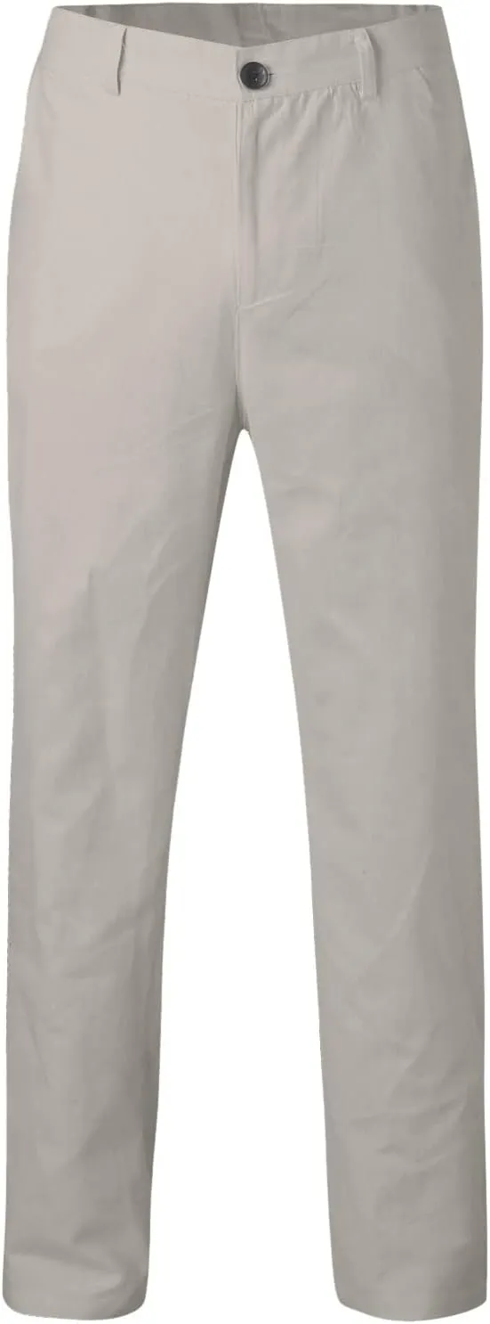 GOKKILRW Mens Slim Fit Dress Tapered Leg Pants Casual Business Office Work Pants Comfy Flat-Front Stretch Chino Golf Trousers