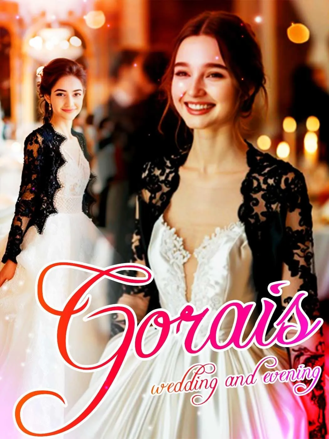 GORAIS Lace Shrug Womens Bolero Jackets for Evening Dresses Long Sleeve Wedding Shrugs for Bride and Bridesmaids