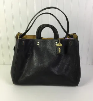 Handbag Designer By Coach In Black, Size:Large