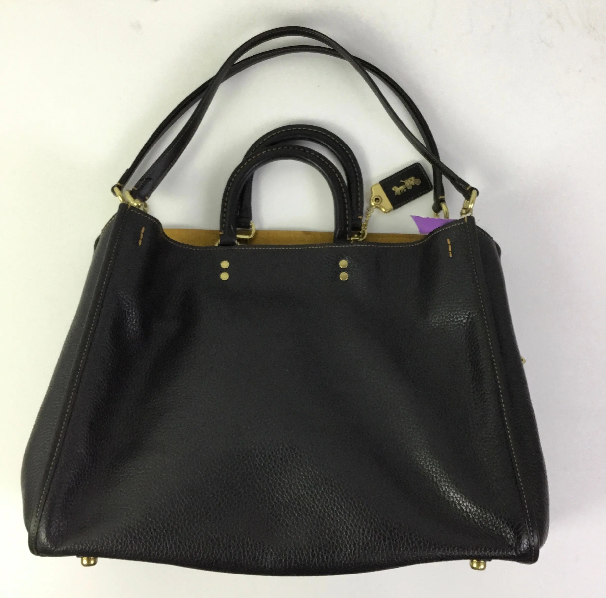 Handbag Designer By Coach In Black, Size:Large