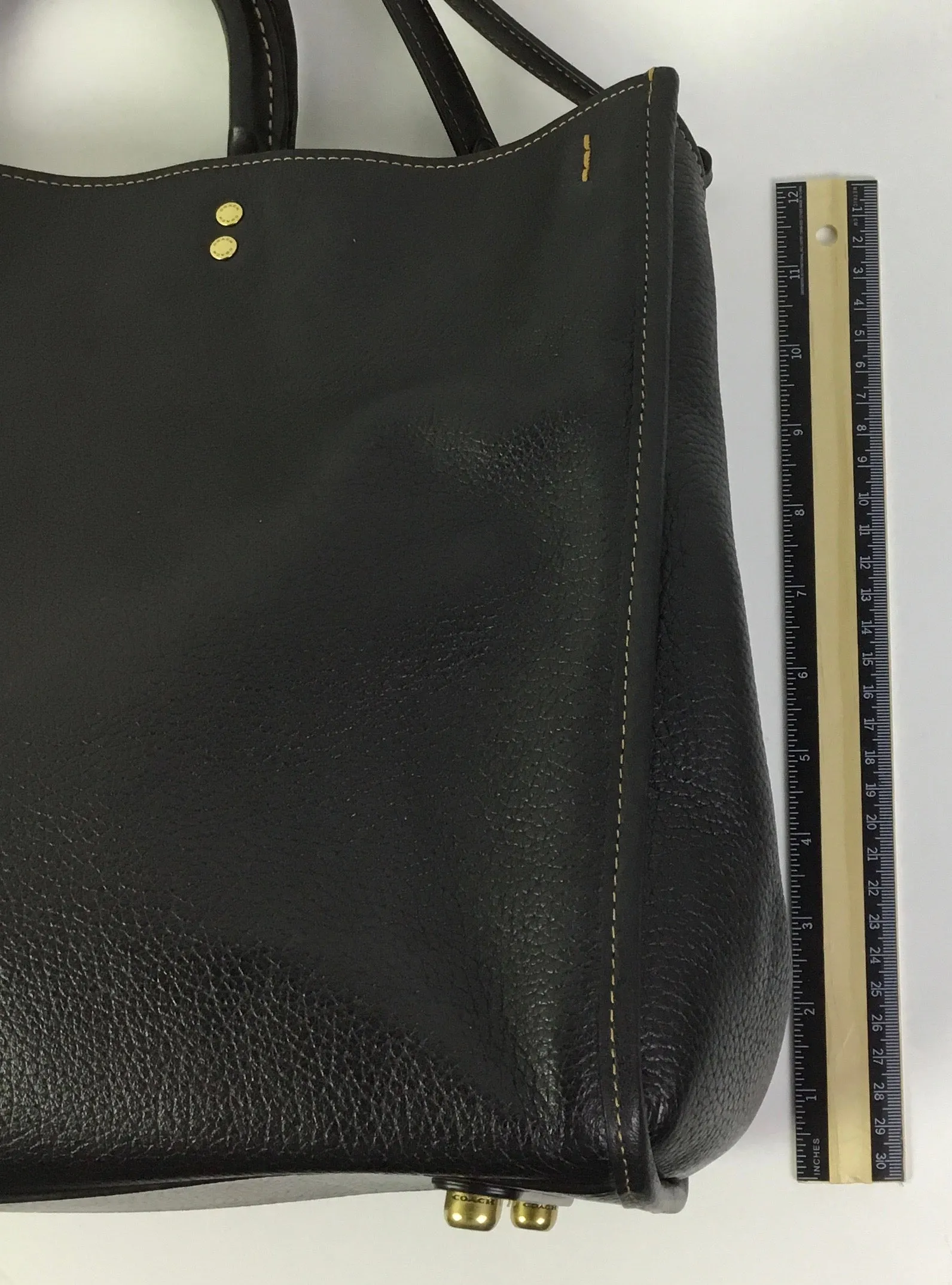 Handbag Designer By Coach In Black, Size:Large