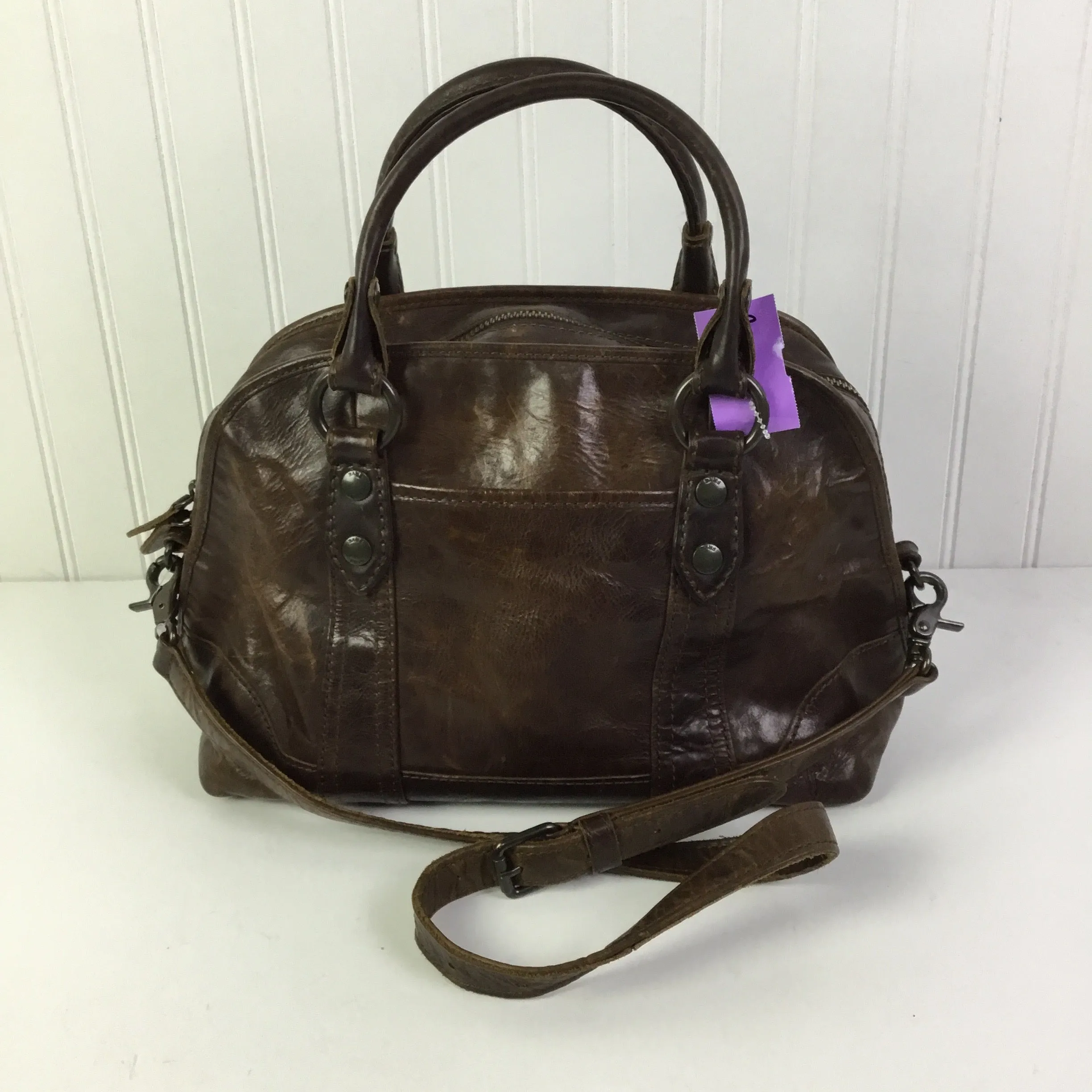 Handbag Designer By Frye In Brown, Size:Medium
