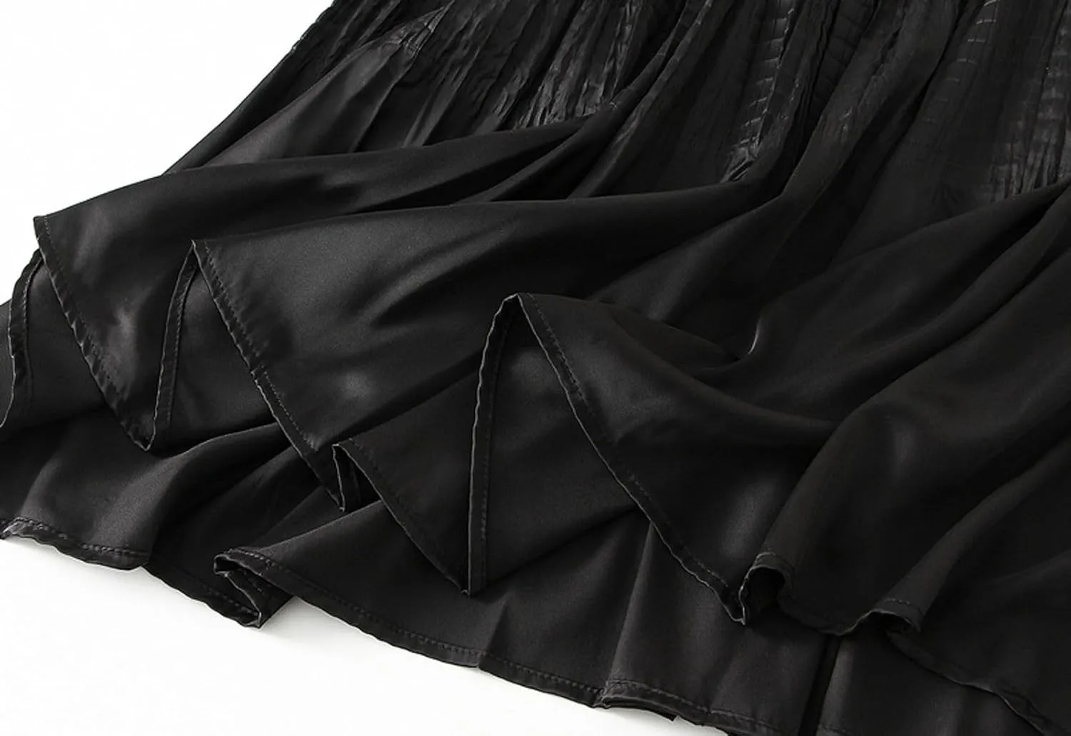 High Waist A-Line Skirt for Women Textured Pleated Elegant Midi Skirts Spring Summer Casual Boho Skirt