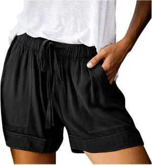 High Waisted Shorts Women Solid Color Shorts Trendy 2 Hot Hot Shorts Low Waisted Thin and High Waisted Shorts Women