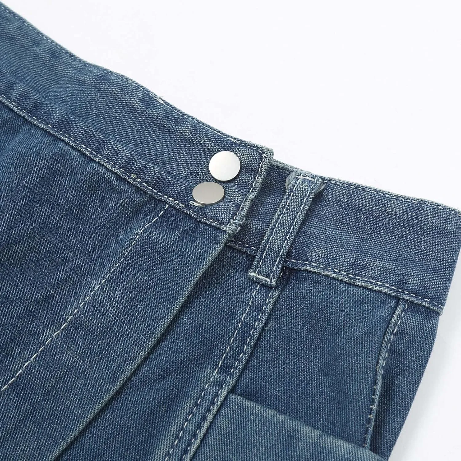 Jean Shorts for Women Mini Denim High Waisted Asymmetrical Wrap Short Skirt Casual Summer Retro Mini Skort Y2k Trendy 2025