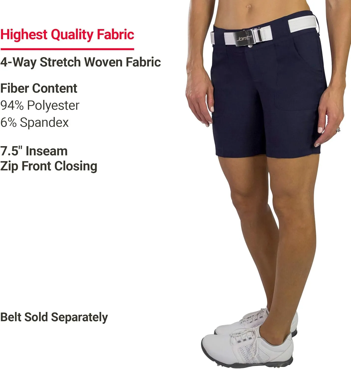 Jofit Apparel Golf Shorts Womens Athletic Clothing, Everyday Shorts for Casual or Sportswear