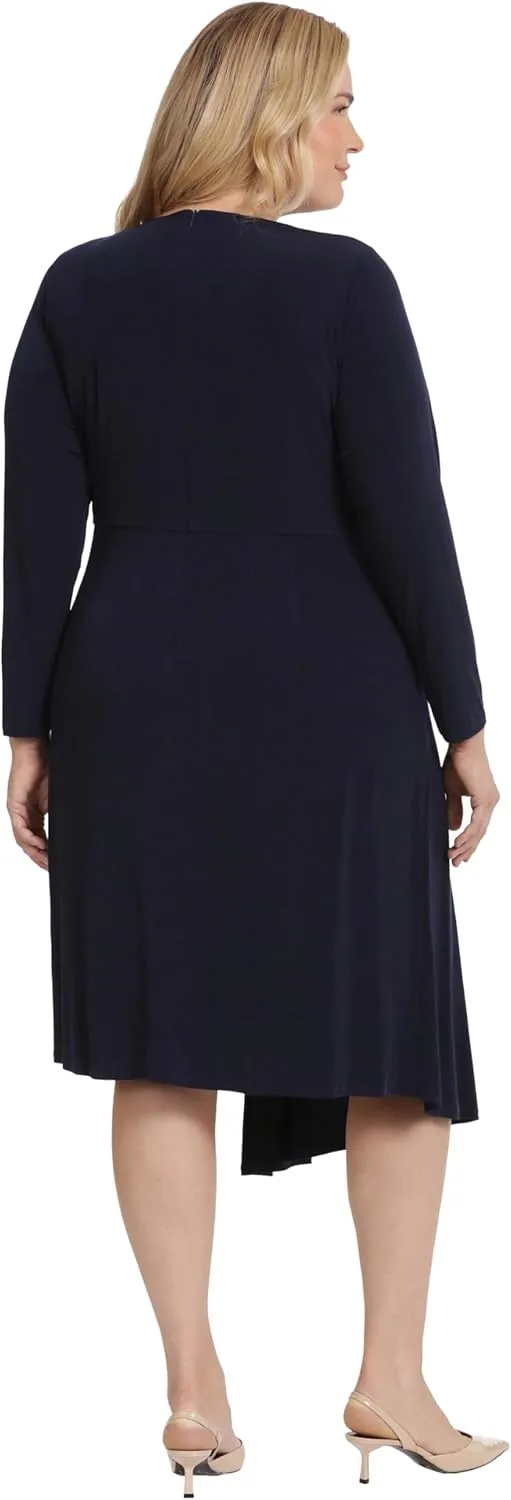 Maggy London Women's Curved Seam Detail Asymmetric Hem Part Event Occasion Guest of