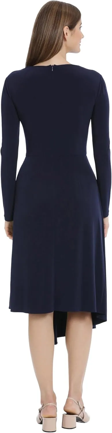 Maggy London Women's Curved Seam Detail Asymmetric Hem Part Event Occasion Guest of