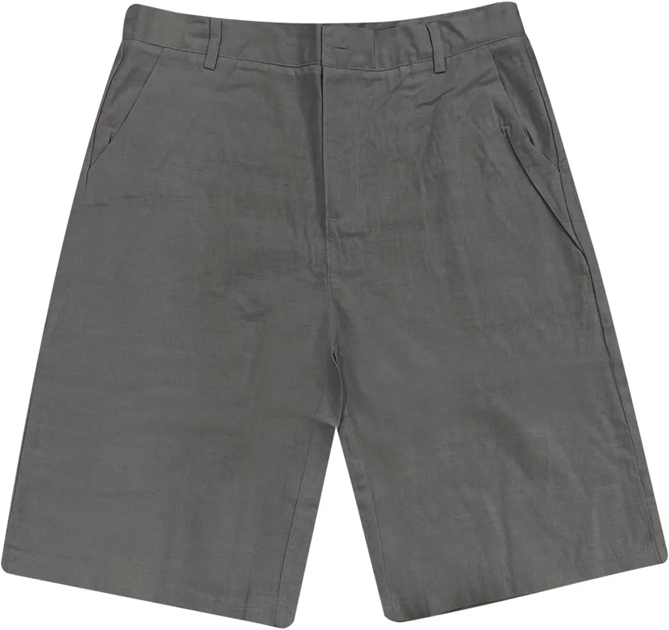Mens Linen Shorts Elastic Waist Shorts Casual Summer Lightweight Cotton Linen Pants with Pockets