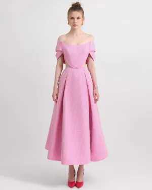 Off-Shoulder Dress with Draping