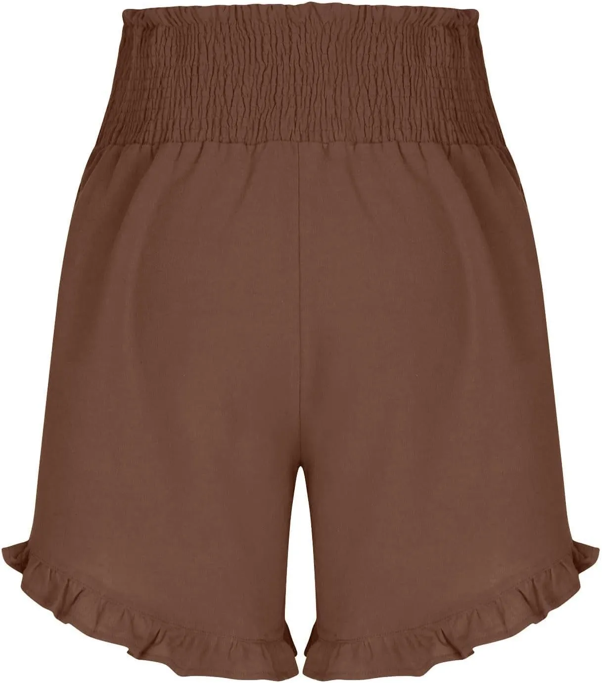 Ruffle Shorts Women Casual Loose High Waisted Boho Flowy Shorts Lightweight Summer Beach Short Pants 2025
