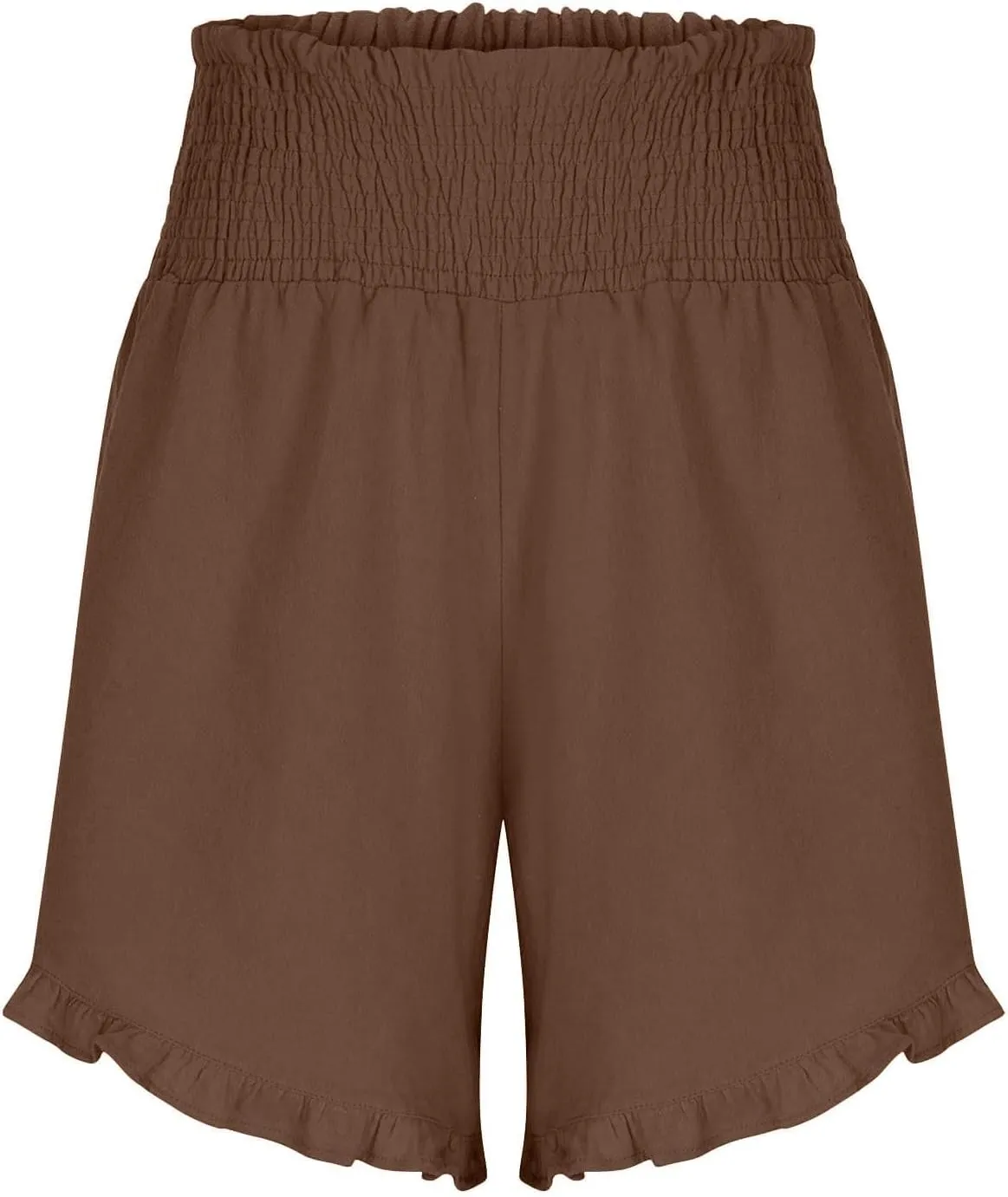 Ruffle Shorts Women Casual Loose High Waisted Boho Flowy Shorts Lightweight Summer Beach Short Pants 2025