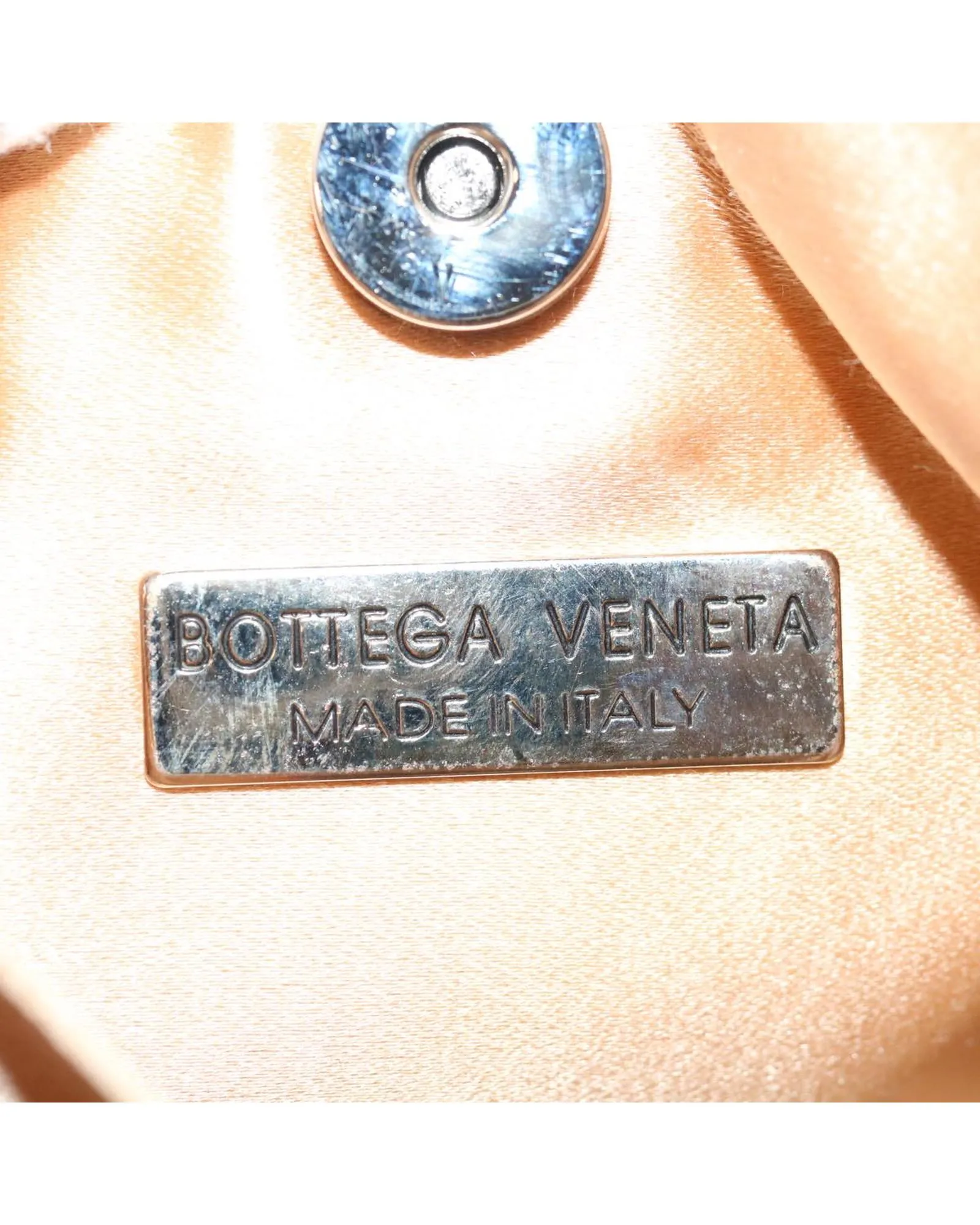 Satin Pink Gold Hand Bag by Italian Designer
