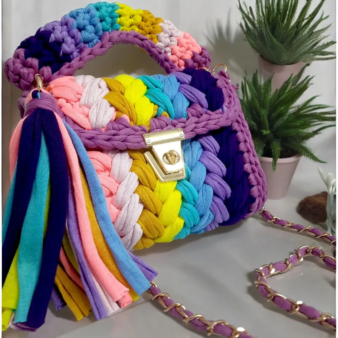 Shiroli Handmade Designer Festive Rainbow Bag