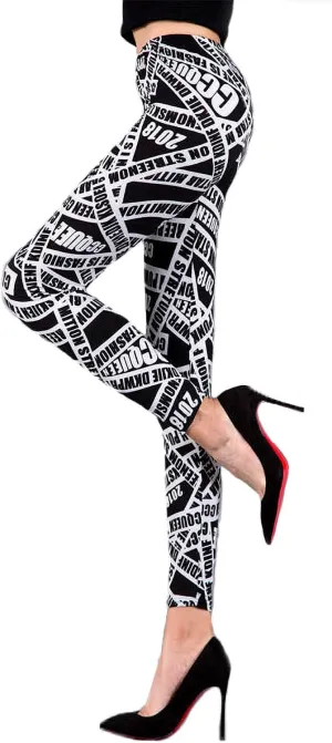 Spring Women's Leopard Pants Stretch Leggings Printed Striped Pants Camouflage Trousers for Workout Running Yoga
