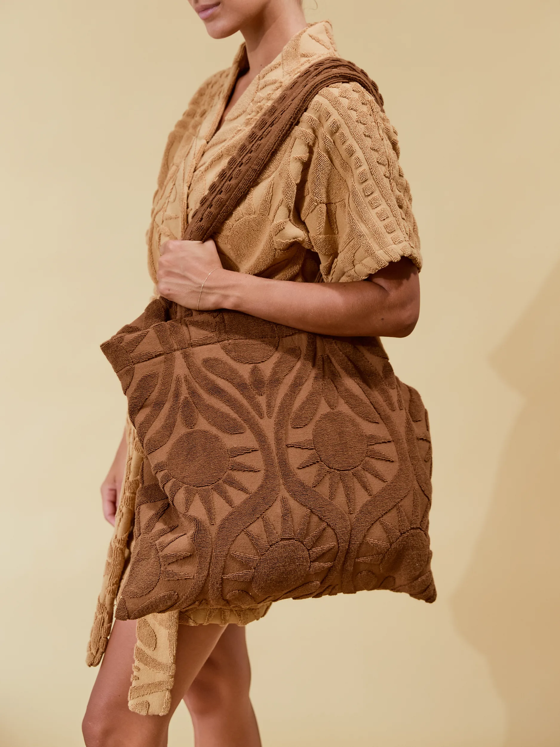 Sundown Towelling Tote | Espresso