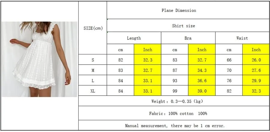 Women's Babydoll Mini Dress Floral Embroidery Sleeveless Ruffle Short Dresses Square Neck A-Line Loose Sundres