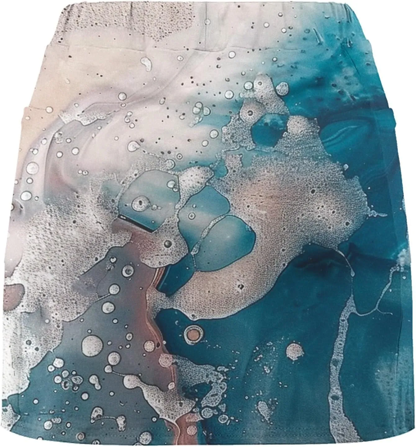 Womens Golf Skorts Skirts Tie Dye Printed High Waisted Tennis Skirt with Shorts Sports Bottoming Skirts