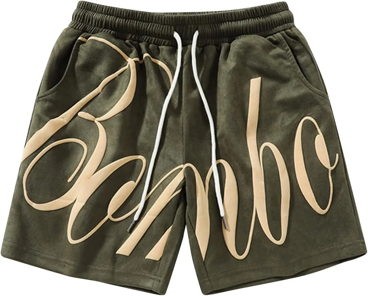 Ymosrh Men's Shorts Quarter Pants Summer Embroidered Letters Casual Gym Shorts Sports Pants Training Short Shorts, M-2XL