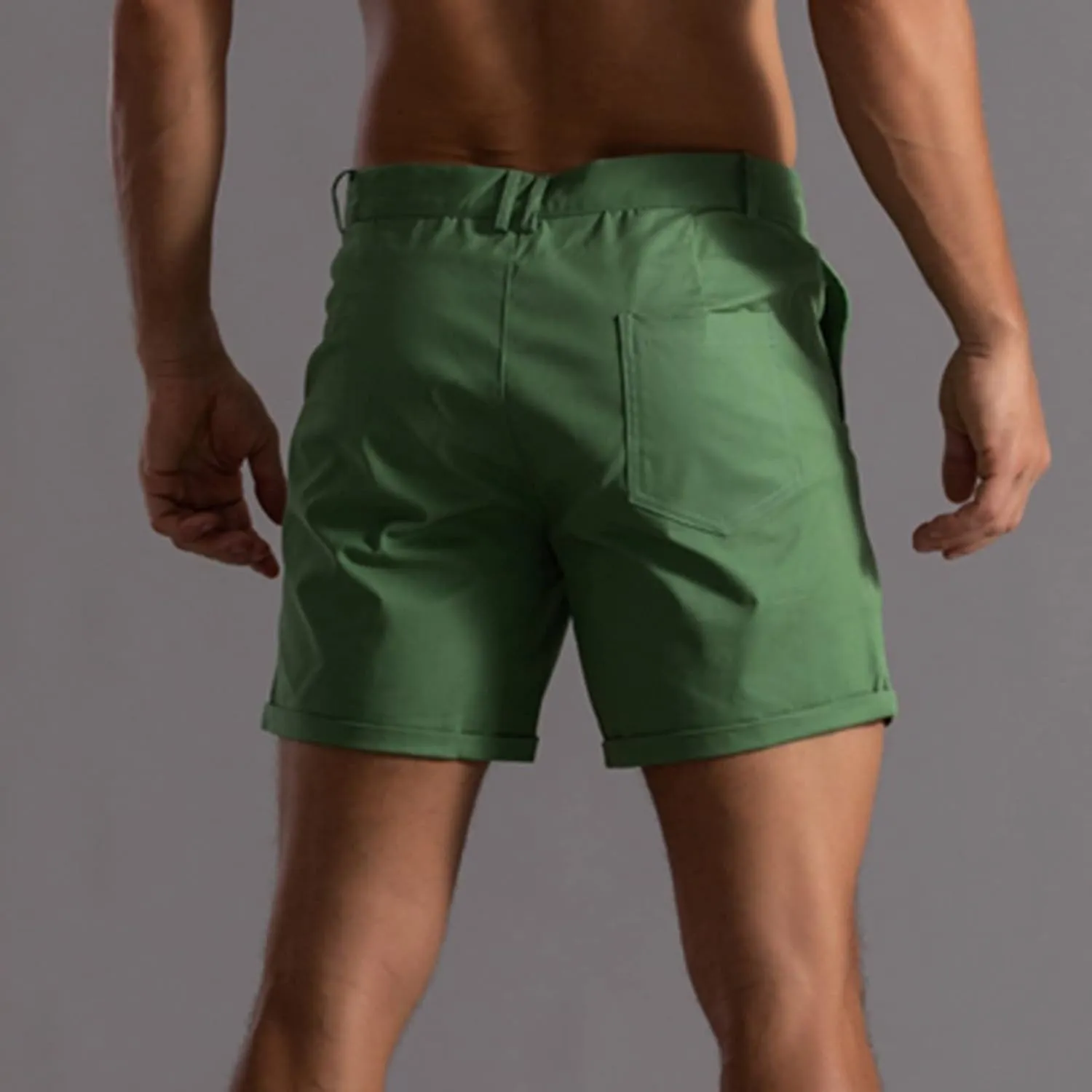 ZDOO Mens Flat Front Shorts Straight Leg Short Dress Pants Slim Fit Stretch Chino Shorts Business Casual Walk Shorts